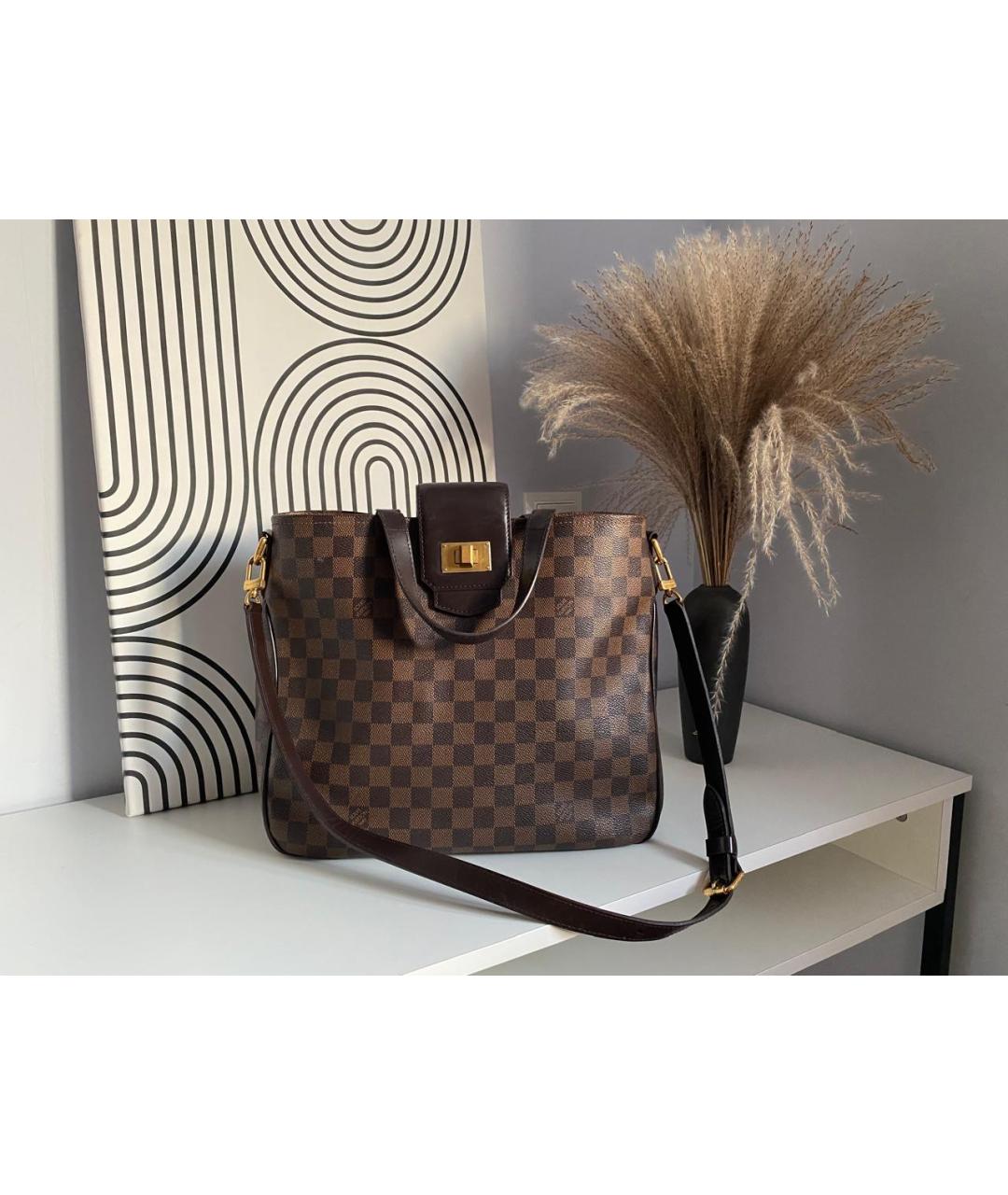 LOUIS VUITTON Коричневая сумка с короткими ручками, фото 8