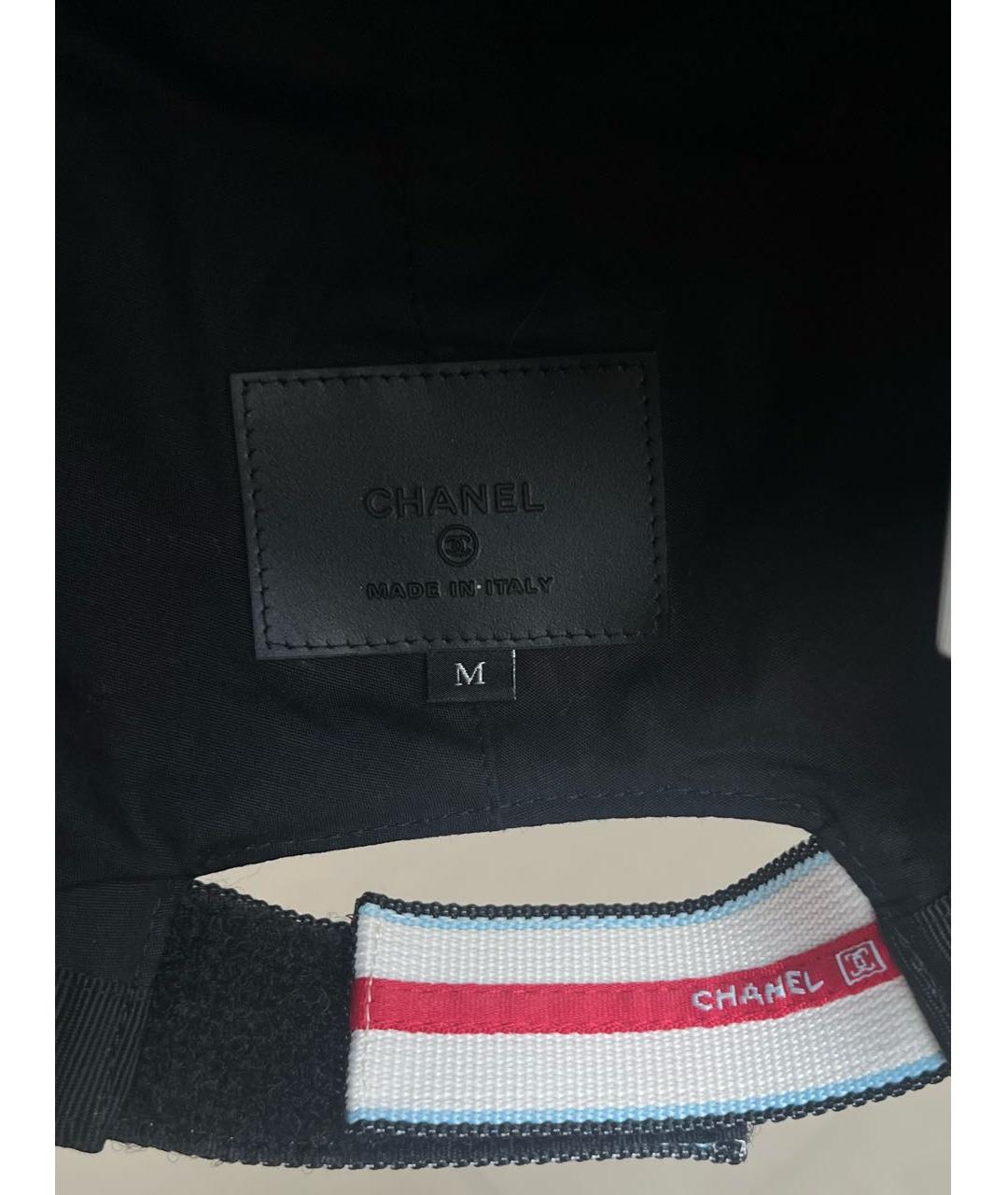 CHANEL Темно-синяя хлопковая кепка, фото 7