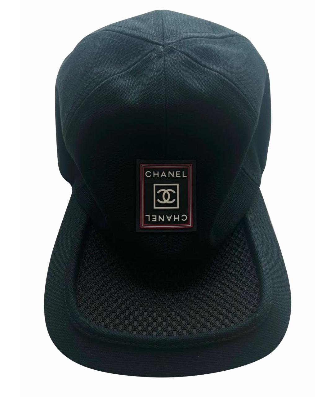 CHANEL Темно-синяя хлопковая кепка, фото 1