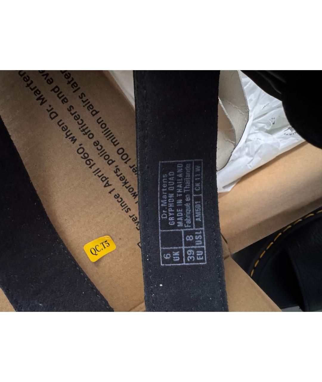 DR. MARTENS Черные кожаные сандалии, фото 5