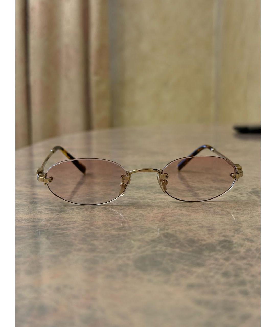 MIU MIU Розовые металлические солнцезащитные очки, фото 2