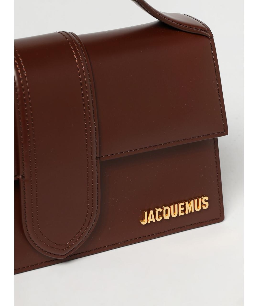 JACQUEMUS Коричневая сумка с короткими ручками, фото 3