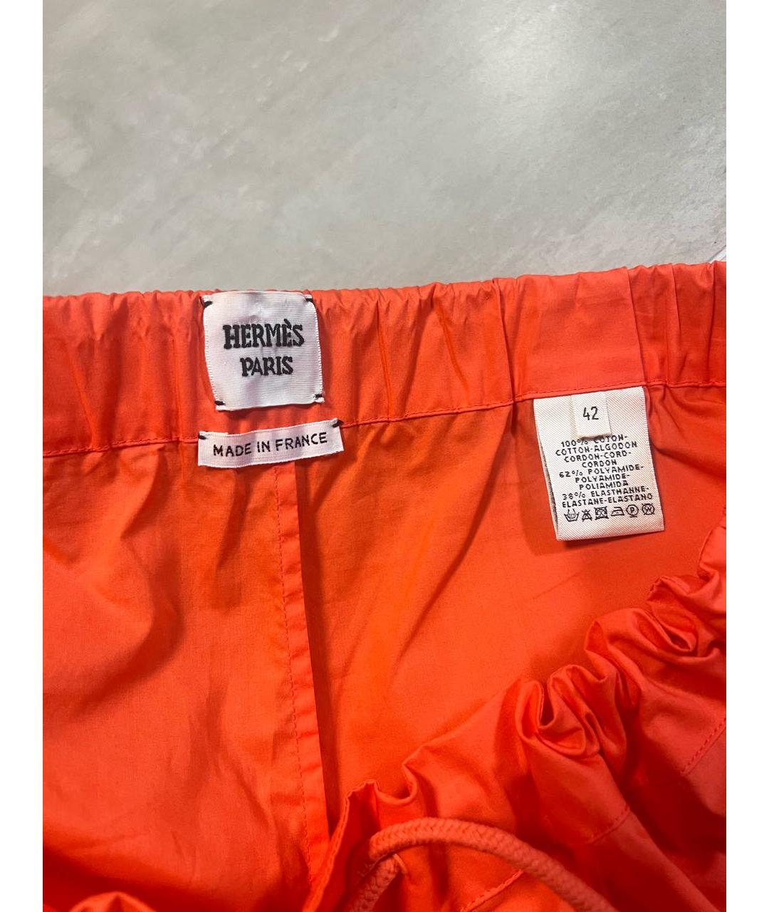 HERMES Оранжевое хлопковые шорты, фото 6