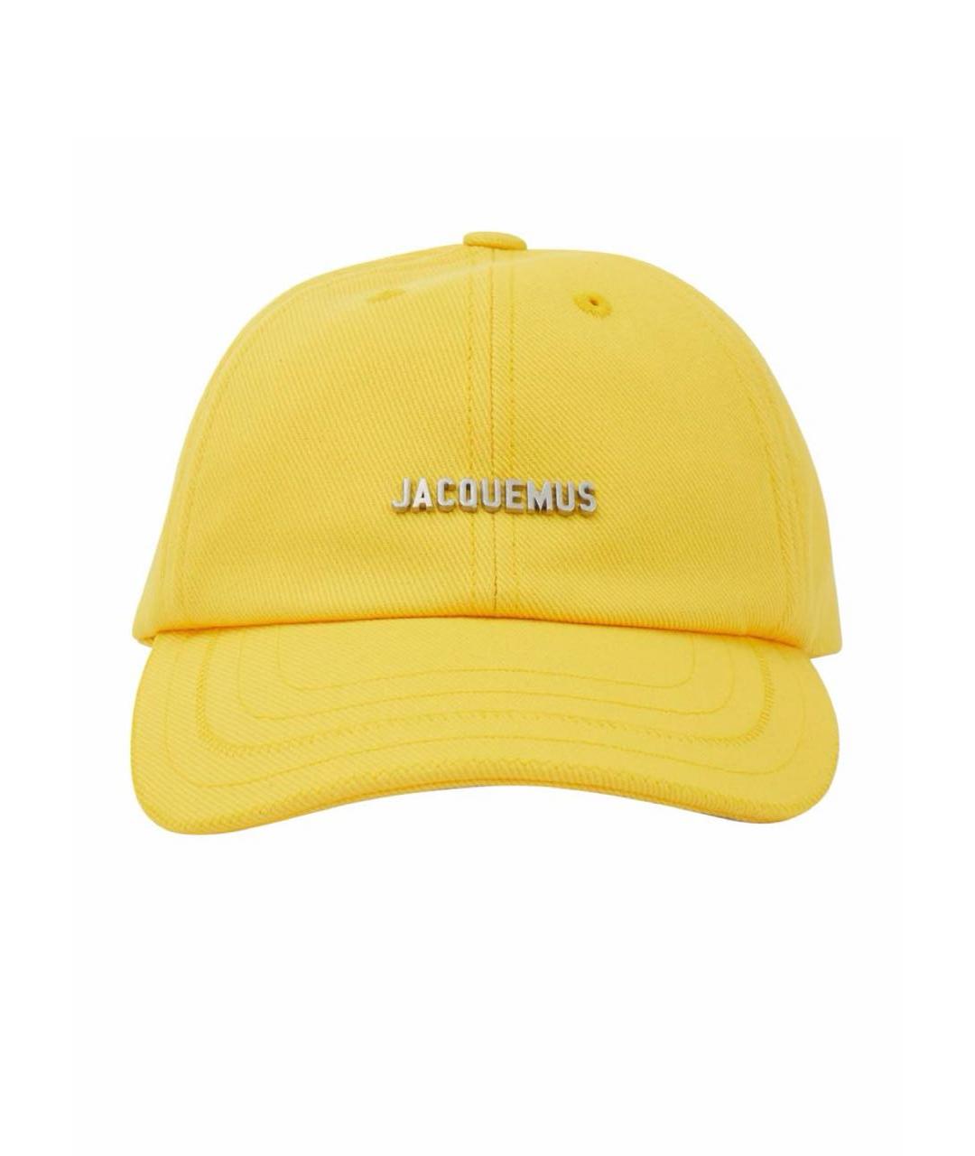 JACQUEMUS Желтая хлопковая кепка, фото 1