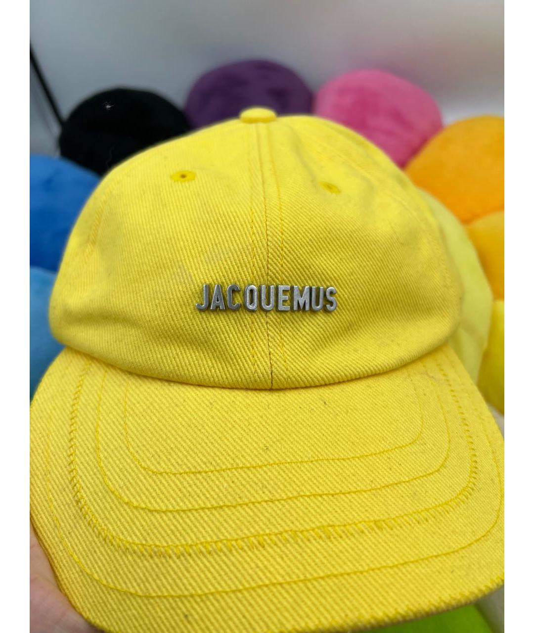 JACQUEMUS Желтая хлопковая кепка, фото 3