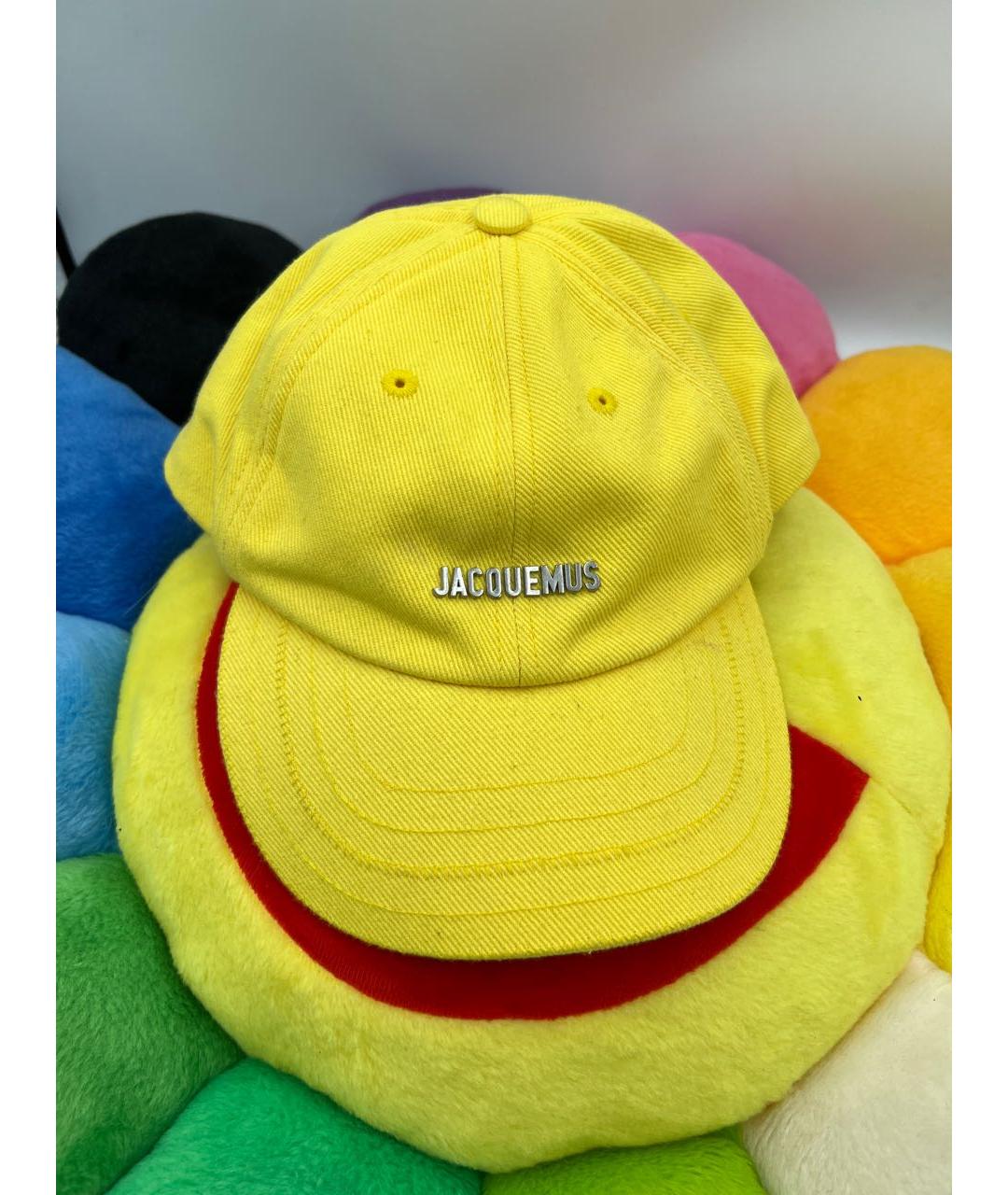 JACQUEMUS Желтая хлопковая кепка, фото 2