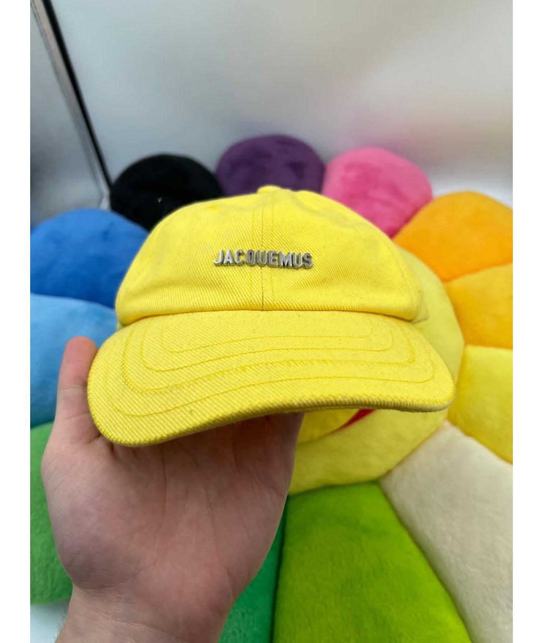 JACQUEMUS Желтая хлопковая кепка, фото 4