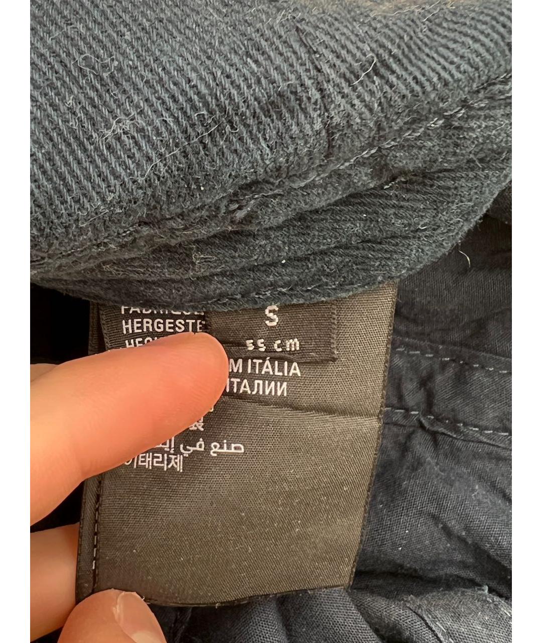 BALENCIAGA Темно-синяя бархатная кепка/бейсболка, фото 6