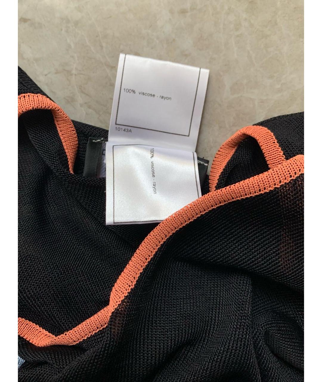 CHANEL Черная вискозная майка, фото 4
