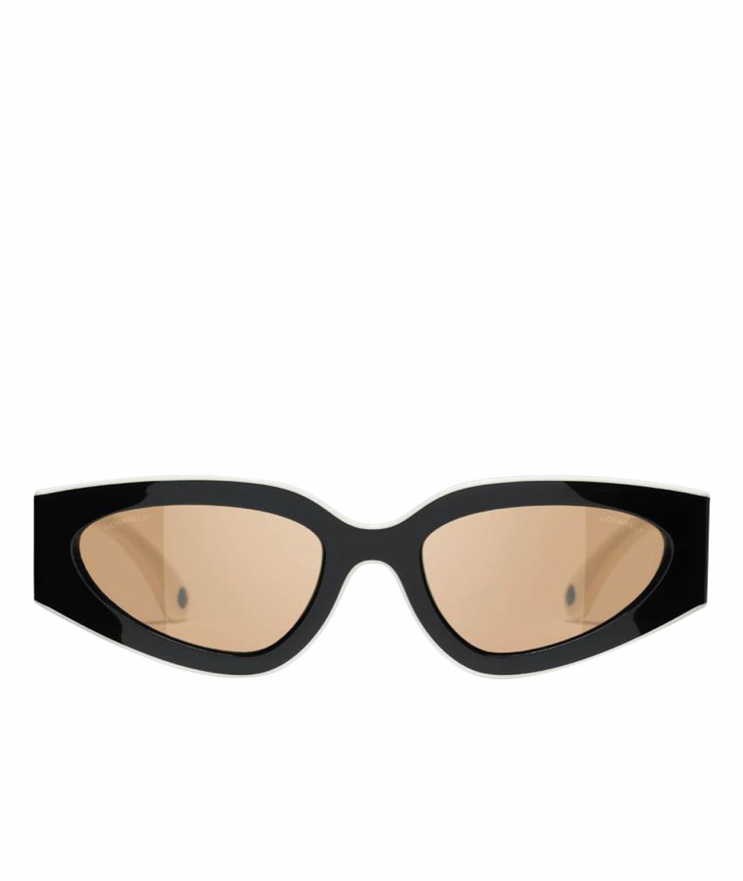 CHANEL Черные пластиковые солнцезащитные очки, фото 1