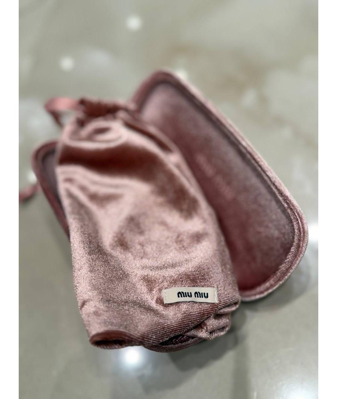 MIU MIU Белые пластиковые солнцезащитные очки, фото 4