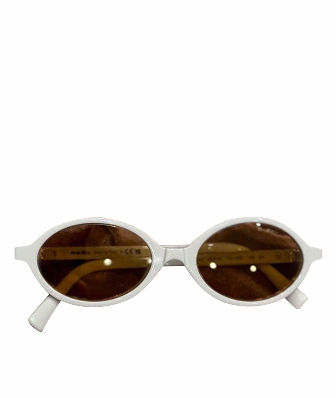 MIU MIU Белые пластиковые солнцезащитные очки, фото 1