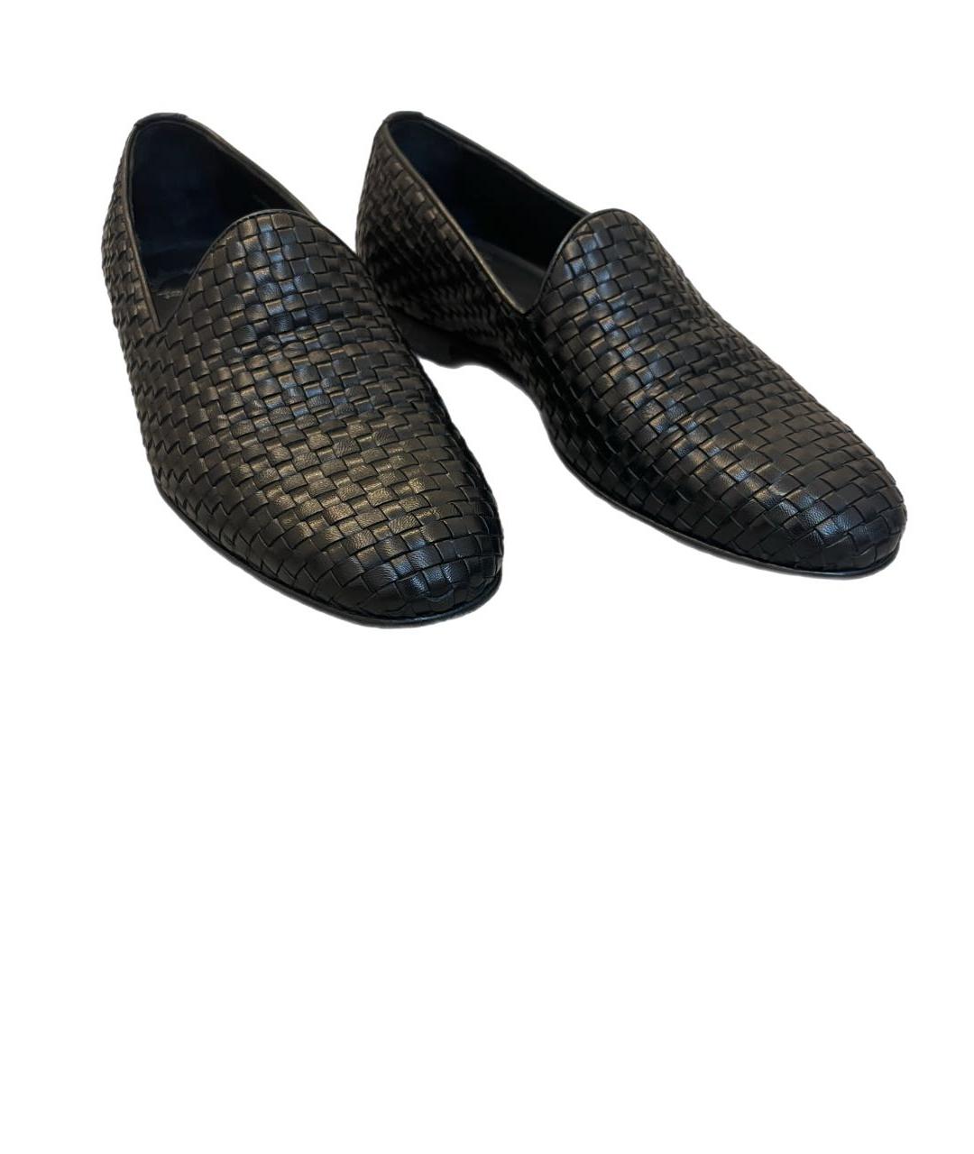 SANTONI Черные кожаные лоферы, фото 3