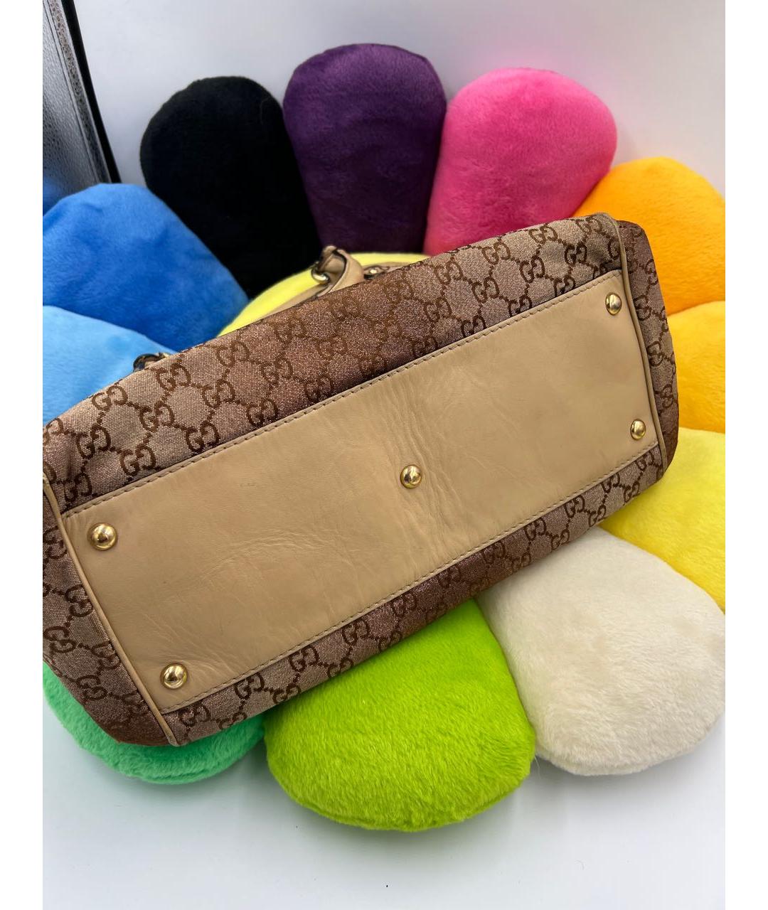GUCCI Бежевая сумка тоут, фото 7