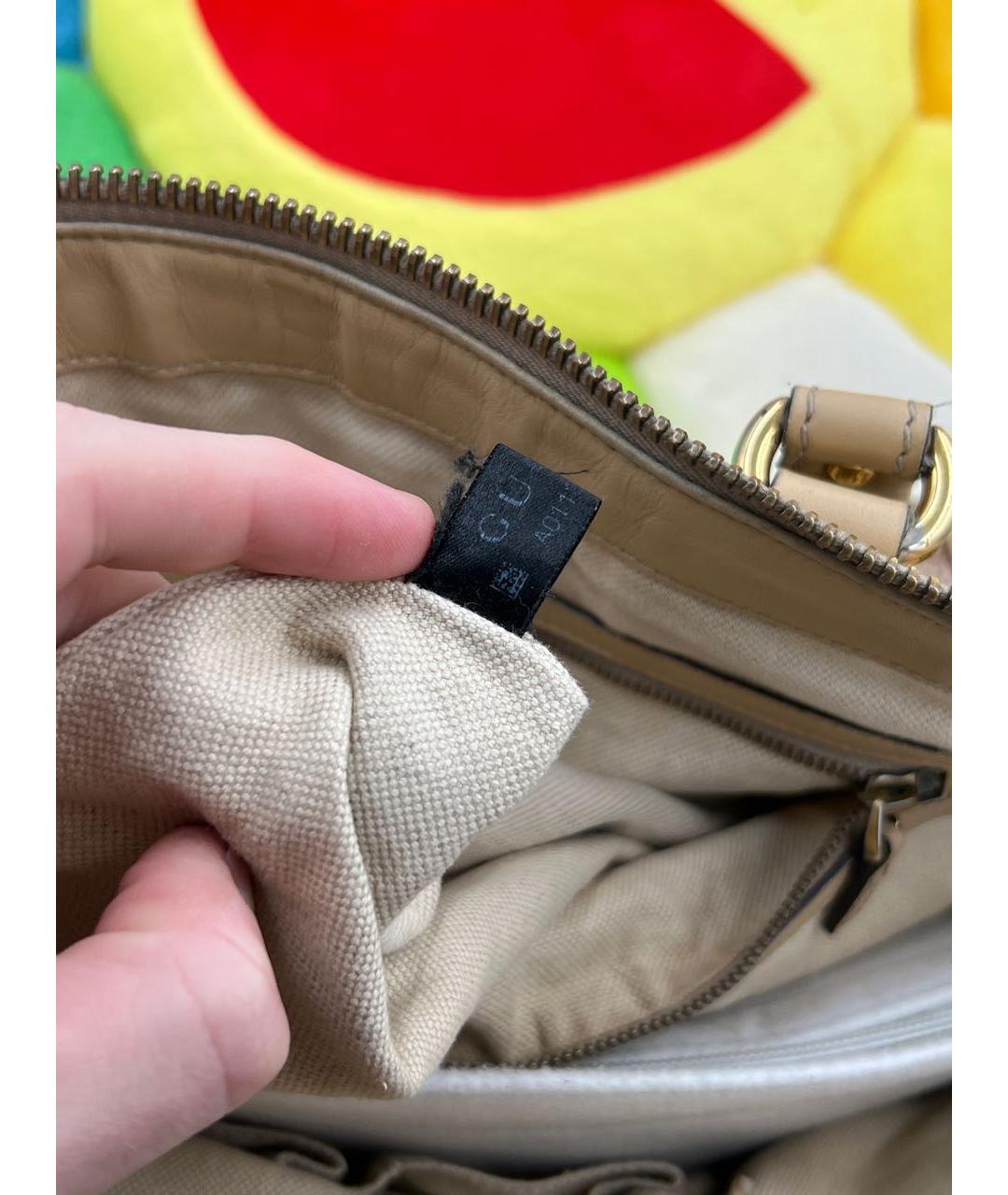 GUCCI Бежевая сумка тоут, фото 4
