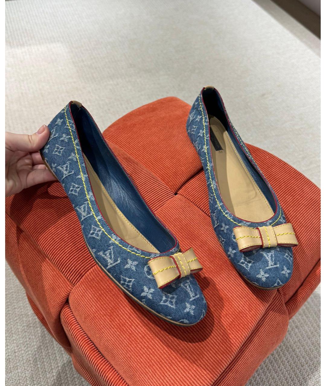 LOUIS VUITTON Синие балетки, фото 3