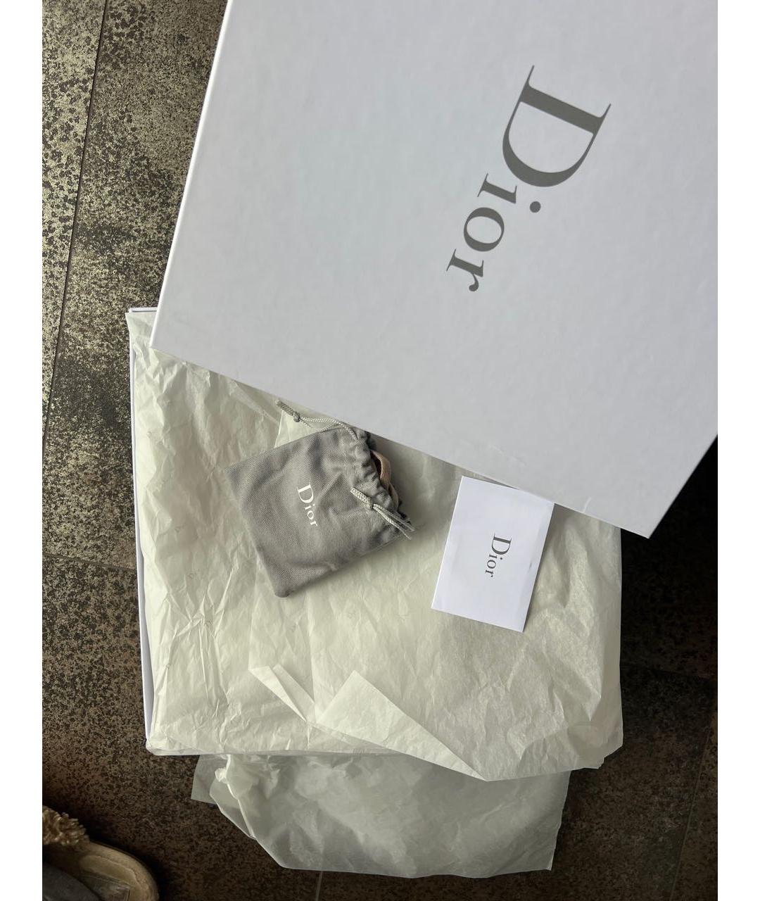CHRISTIAN DIOR Бежевые текстильные кроссовки, фото 5