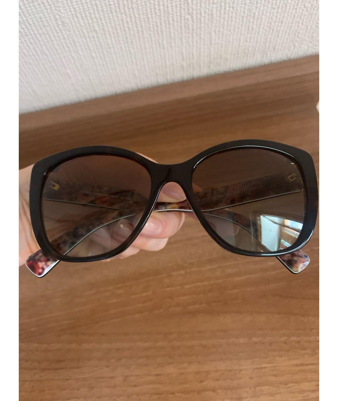 DOLCE&GABBANA Коричневые пластиковые солнцезащитные очки, фото 6