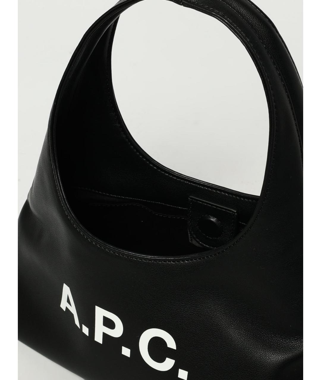 A.P.C. Черная сумка через плечо из искусственной кожи, фото 3
