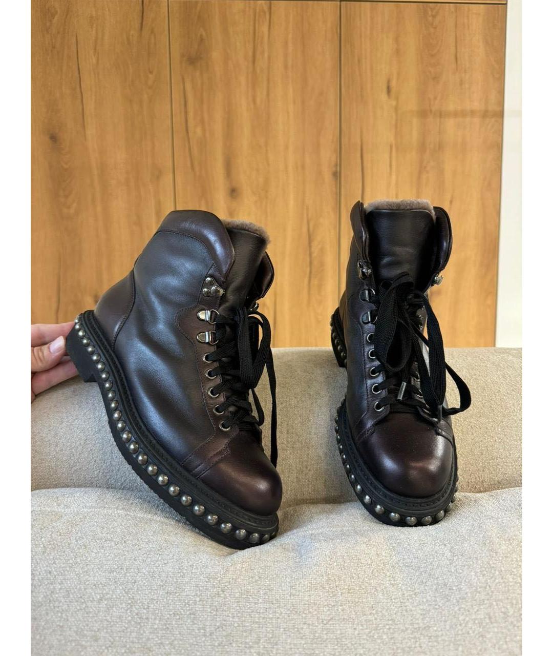 SANTONI Черные кожаные ботинки, фото 2