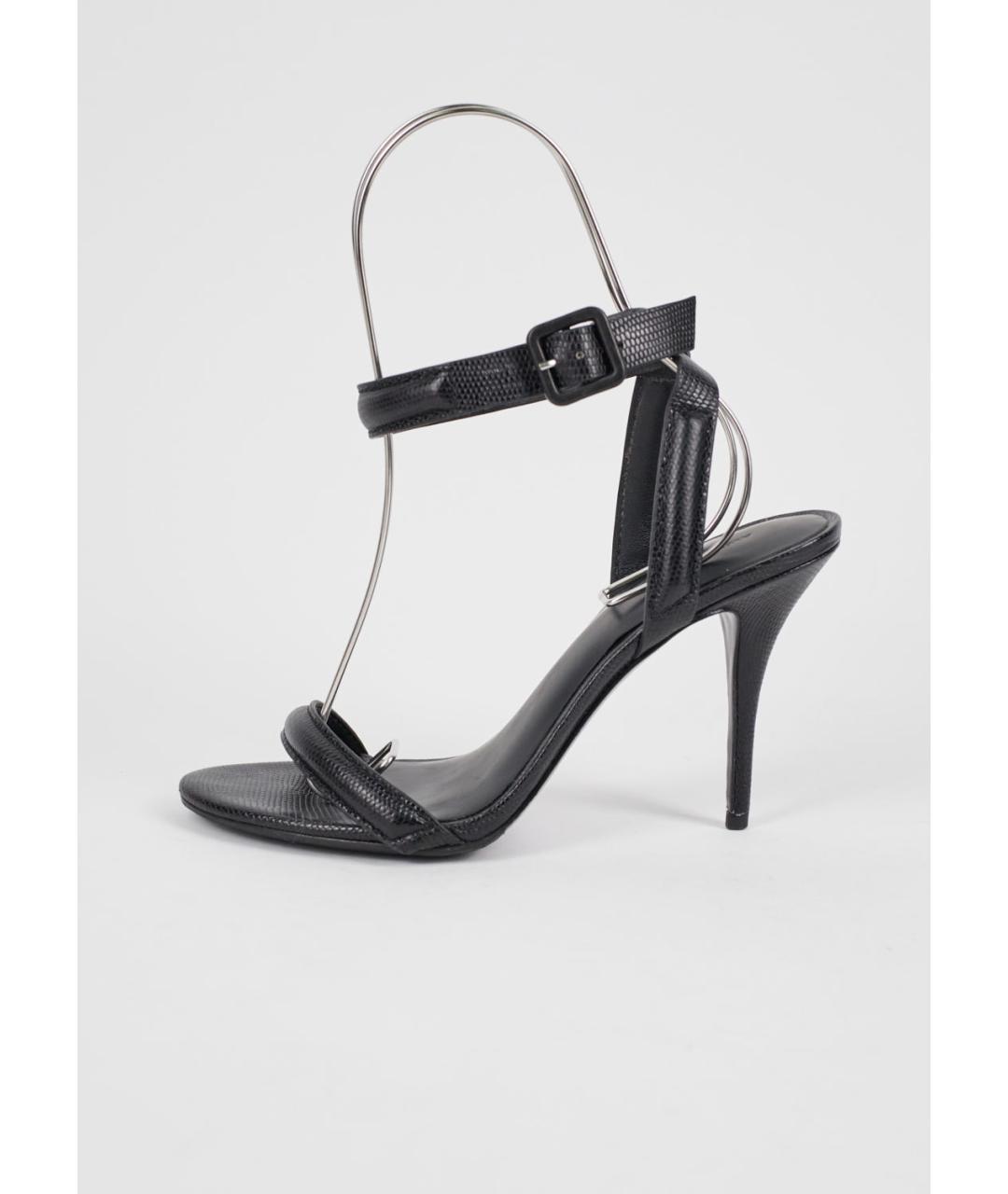 ALEXANDER WANG Черные кожаные босоножки, фото 8