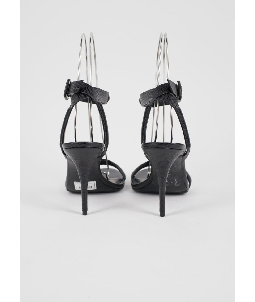 ALEXANDER WANG Черные кожаные босоножки, фото 4