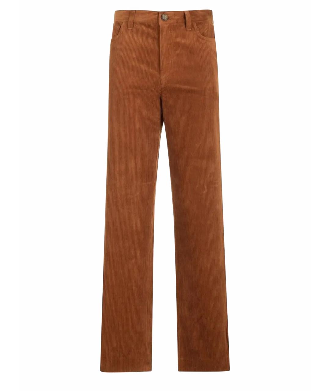 A.P.C. Коричневые хлопковые прямые джинсы, фото 1
