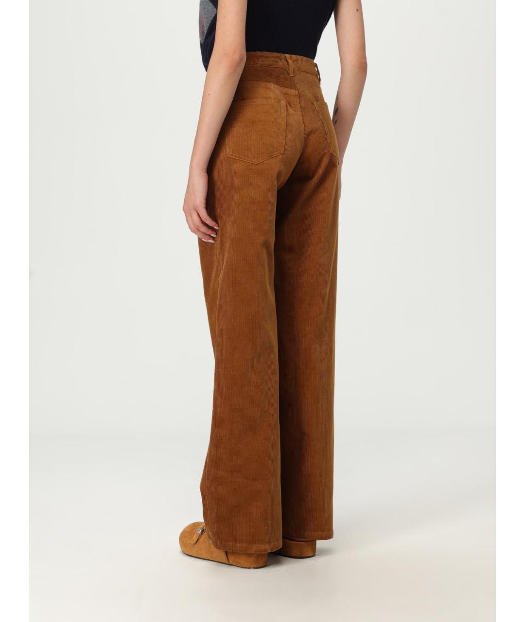 A.P.C. Коричневые хлопковые прямые джинсы, фото 4