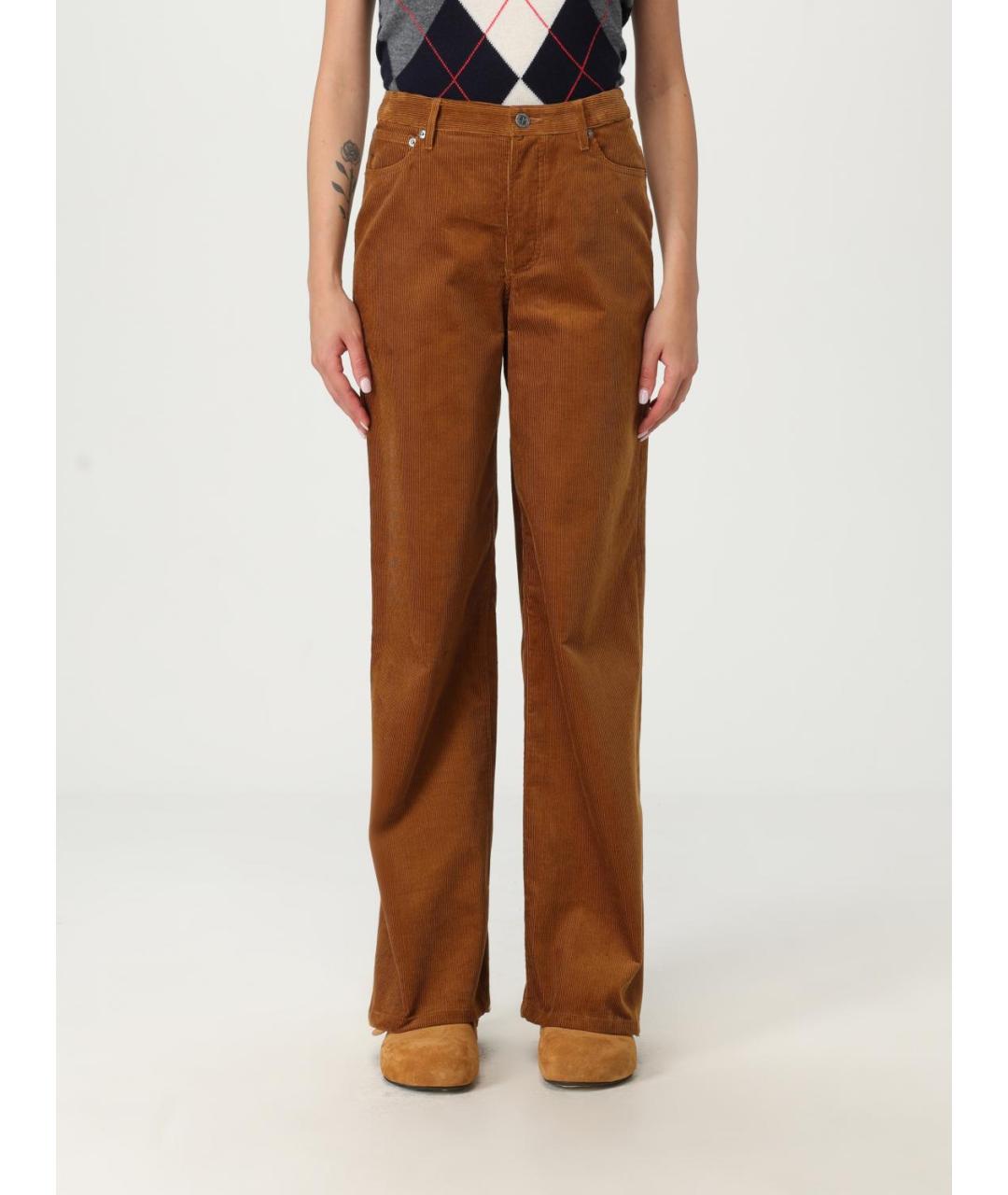 A.P.C. Коричневые хлопковые прямые джинсы, фото 2