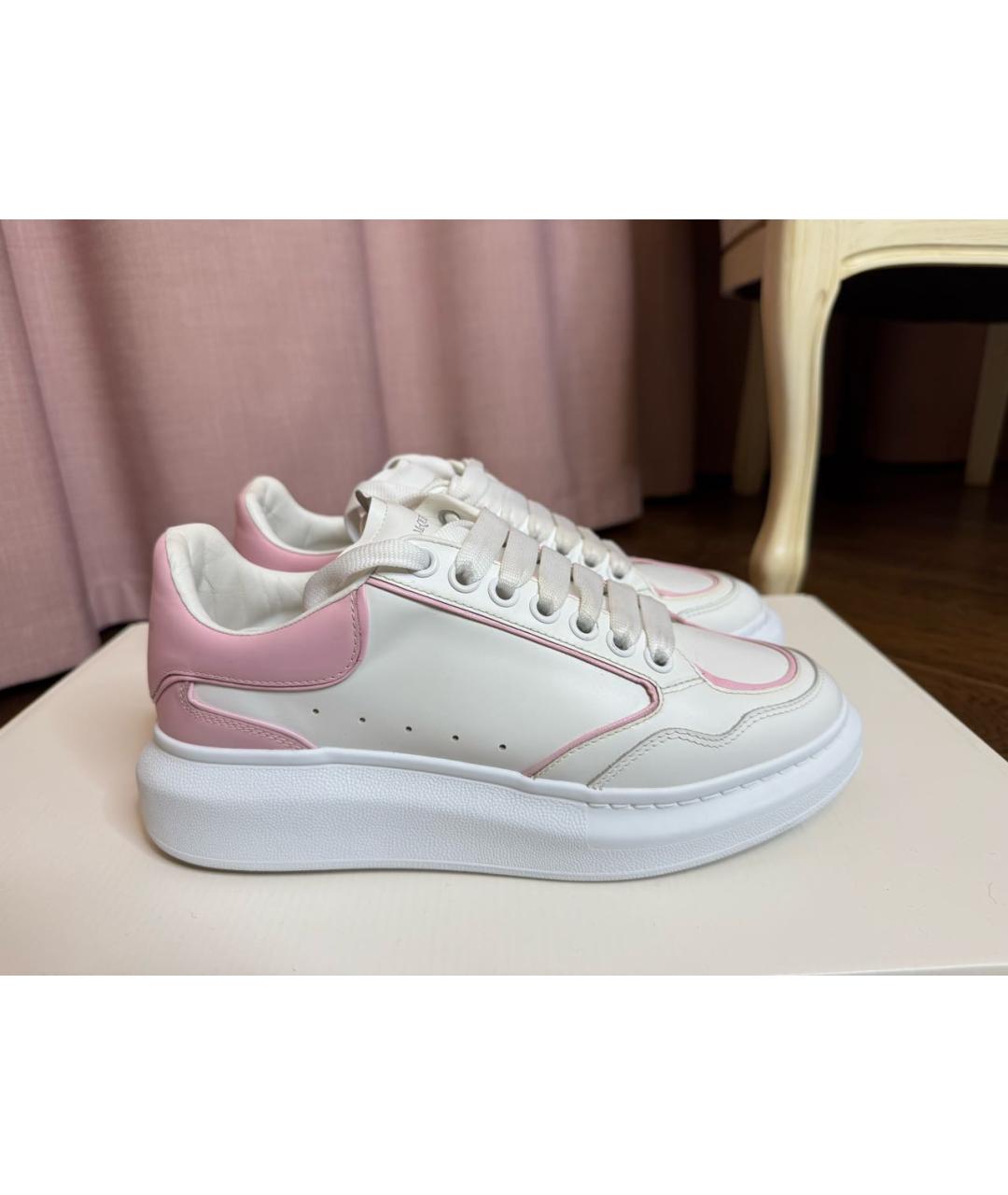 ALEXANDER MCQUEEN Белые кожаные кеды, фото 9