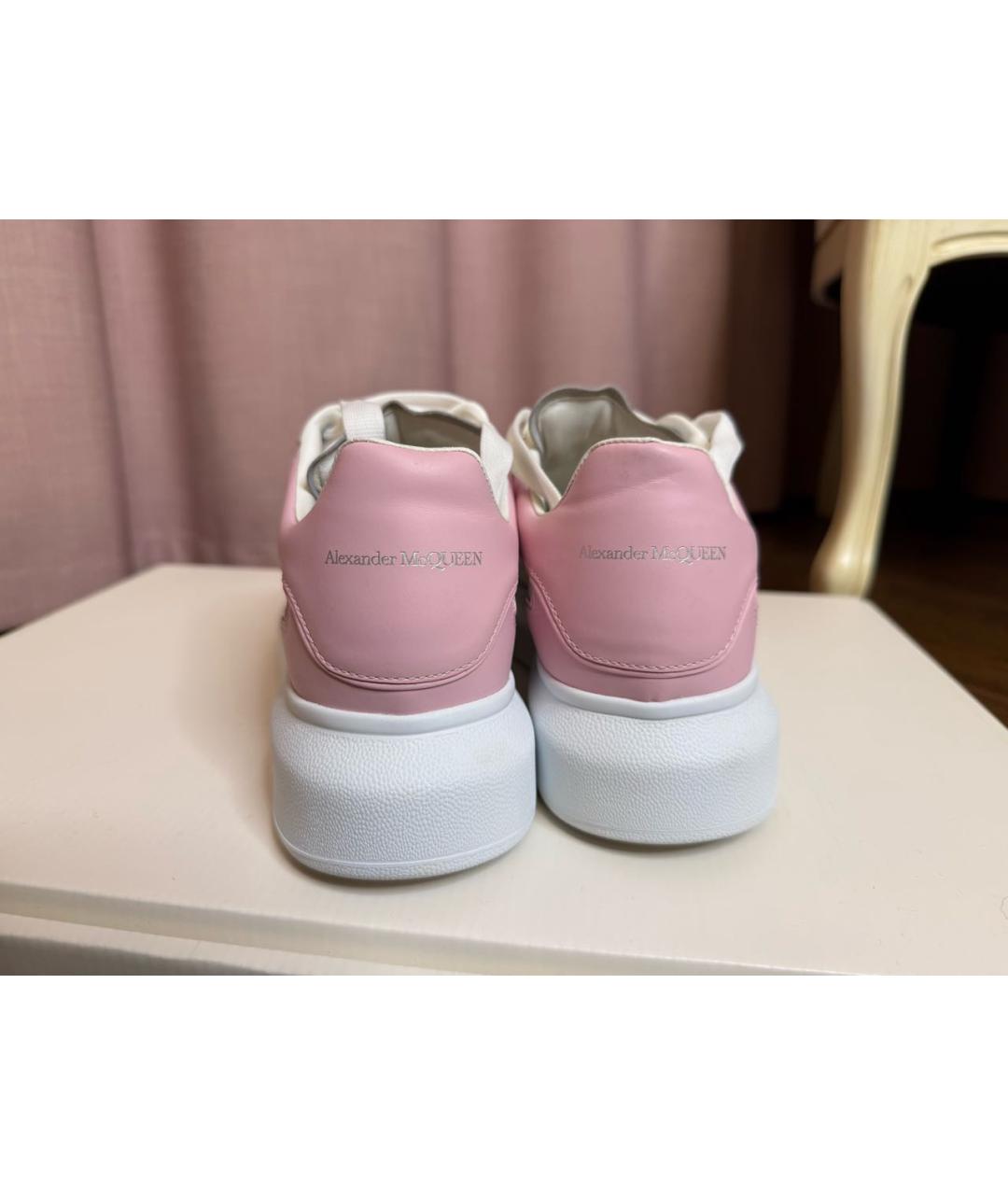 ALEXANDER MCQUEEN Белые кожаные кеды, фото 3