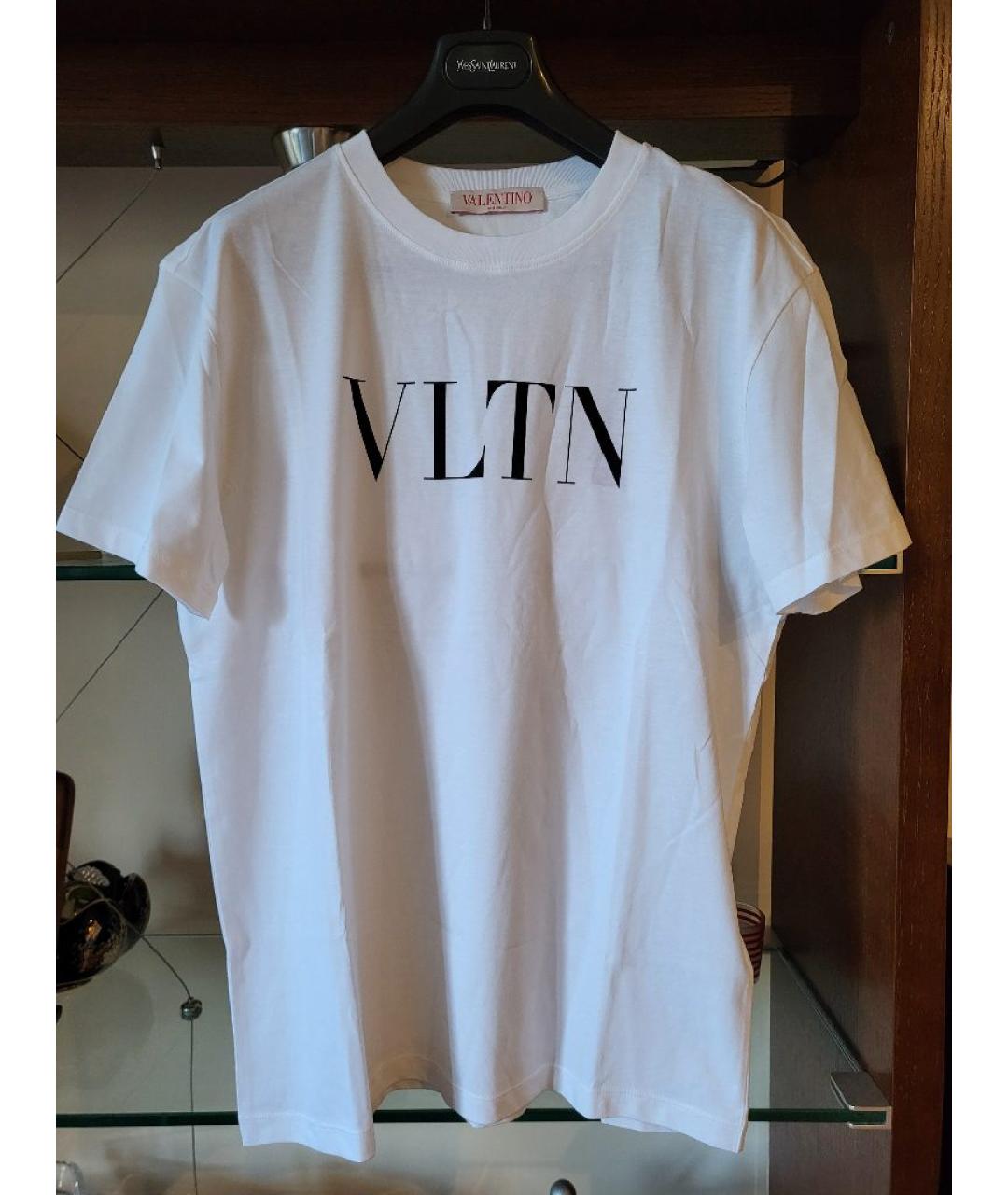 VALENTINO Белая хлопковая футболка, фото 4