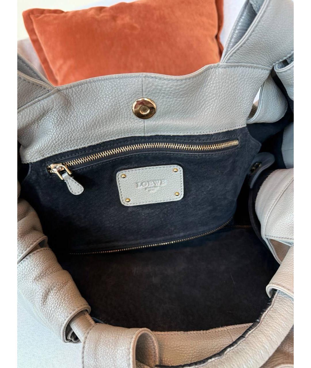 LOEWE Серая сумка тоут, фото 4