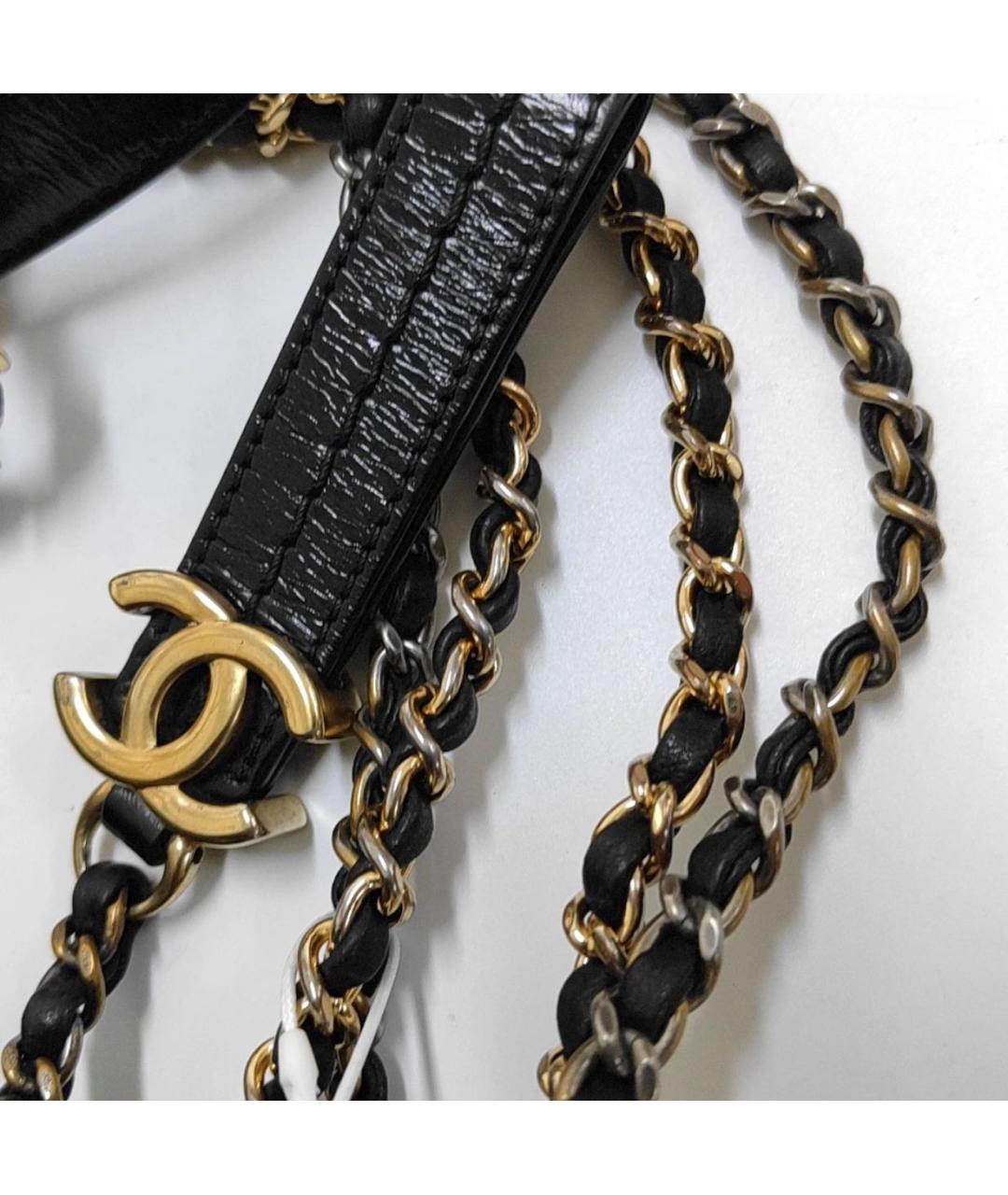 CHANEL Черная кожаная сумка через плечо, фото 8