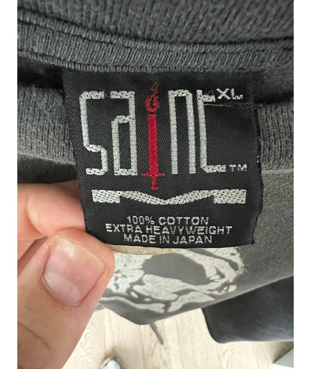 SAINT Mxxxxxx Антрацитовая хлопковая футболка, фото 4