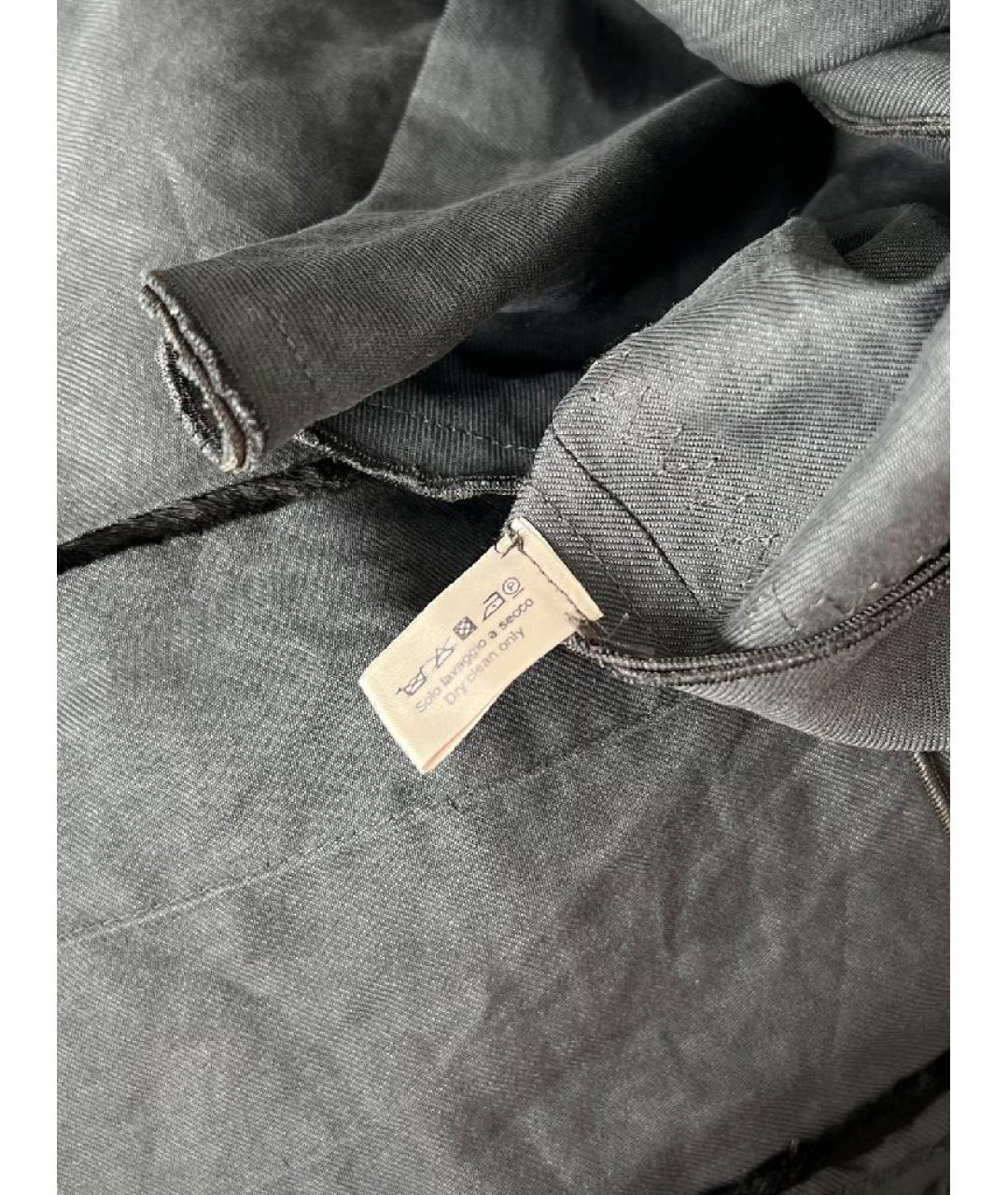 BOTTEGA VENETA Синяя хлопковая юбка миди, фото 7