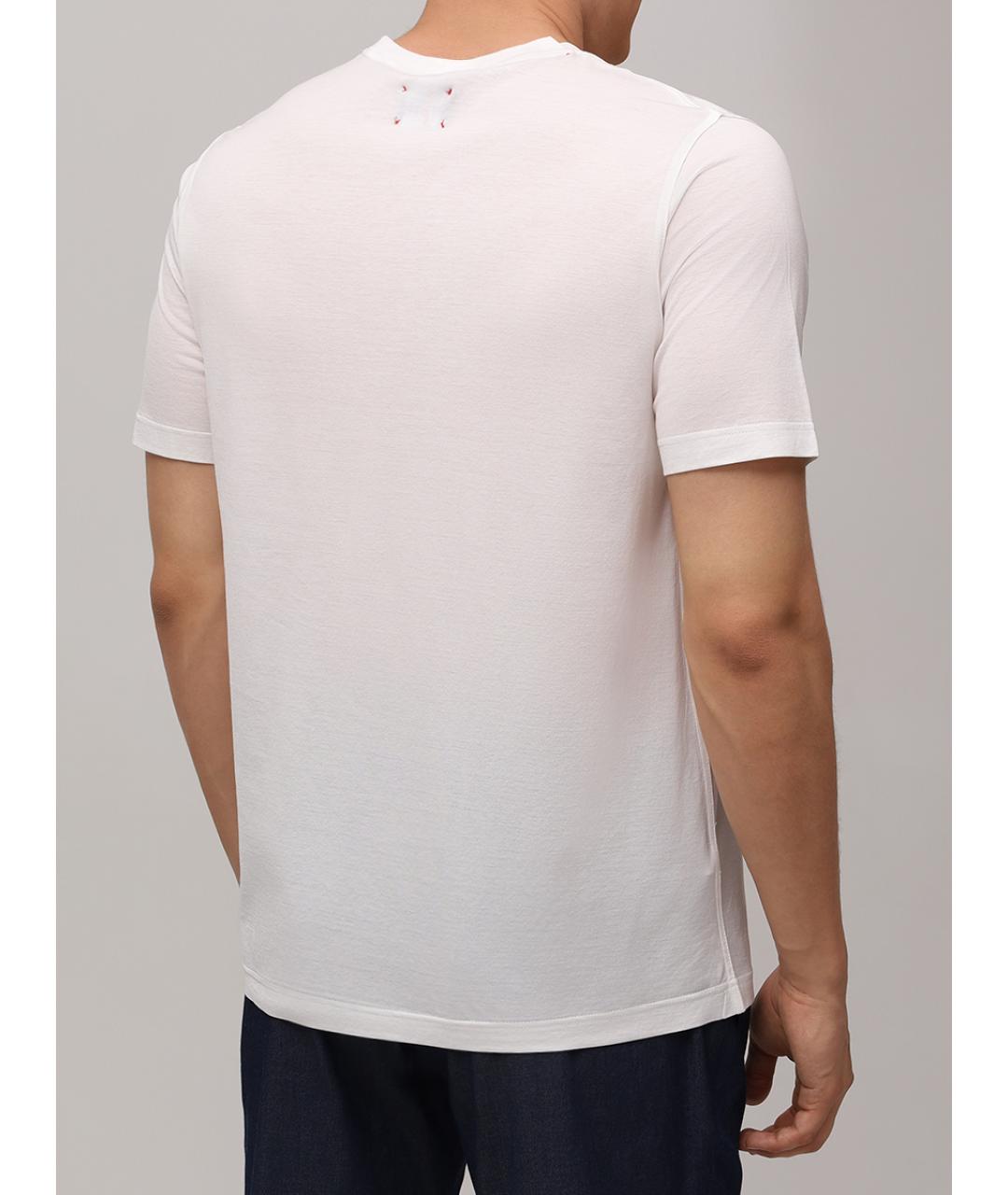 KITON Белая хлопковая футболка, фото 3