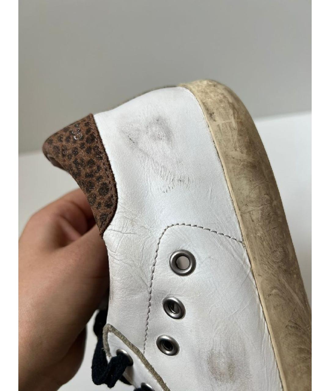 GOLDEN GOOSE DELUXE BRAND Белые кожаные кеды, фото 6