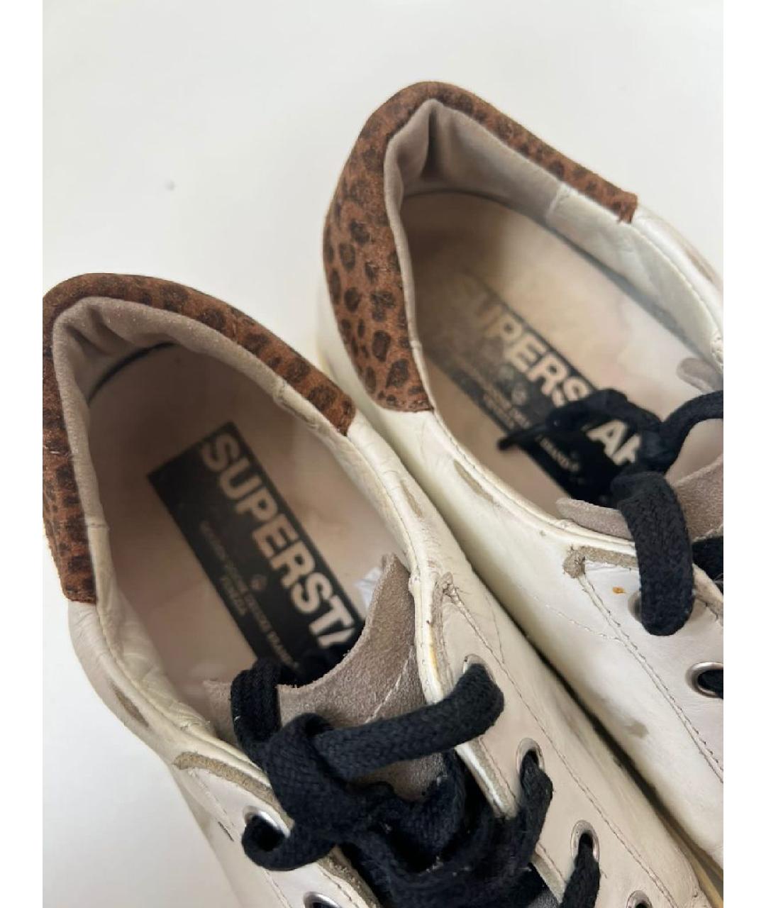 GOLDEN GOOSE DELUXE BRAND Белые кожаные кеды, фото 3