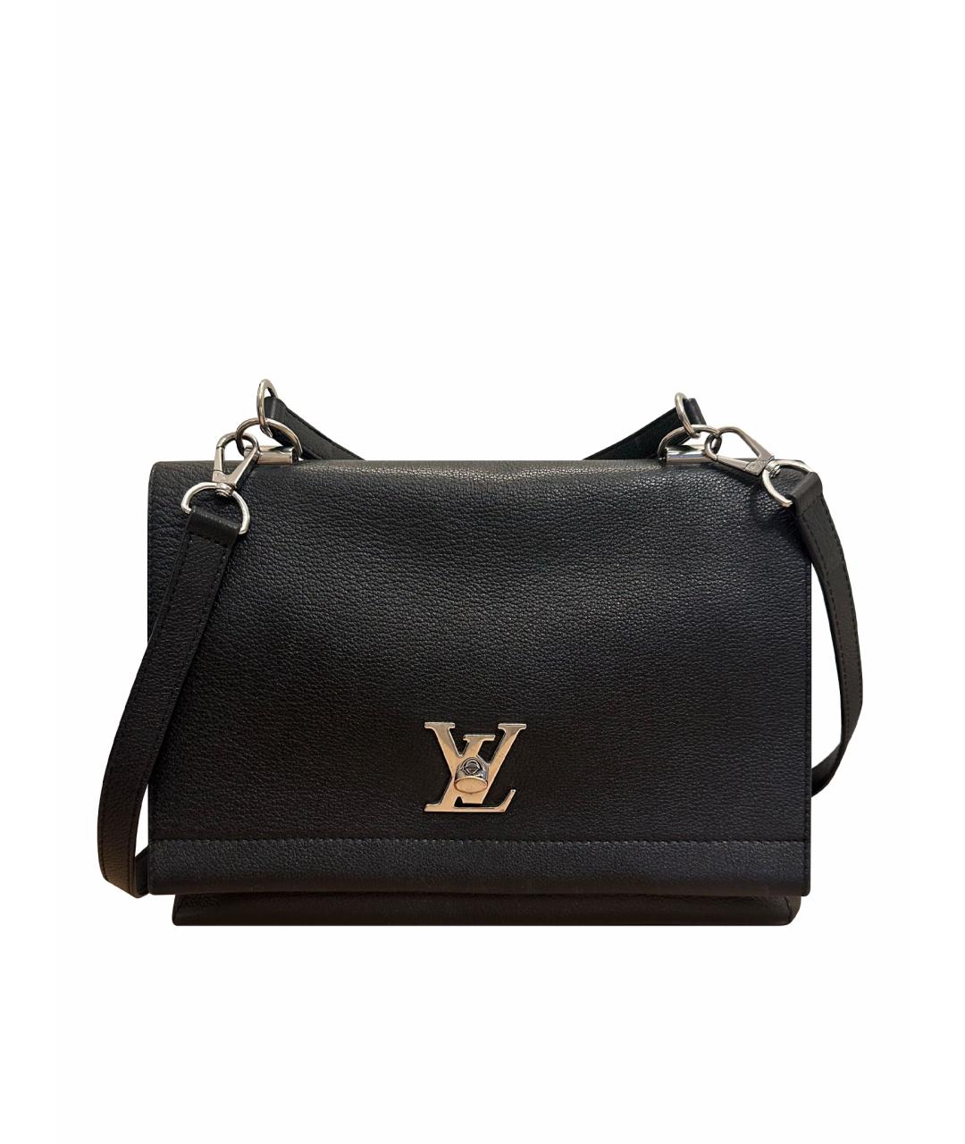 LOUIS VUITTON Черная кожаная сумка через плечо, фото 1