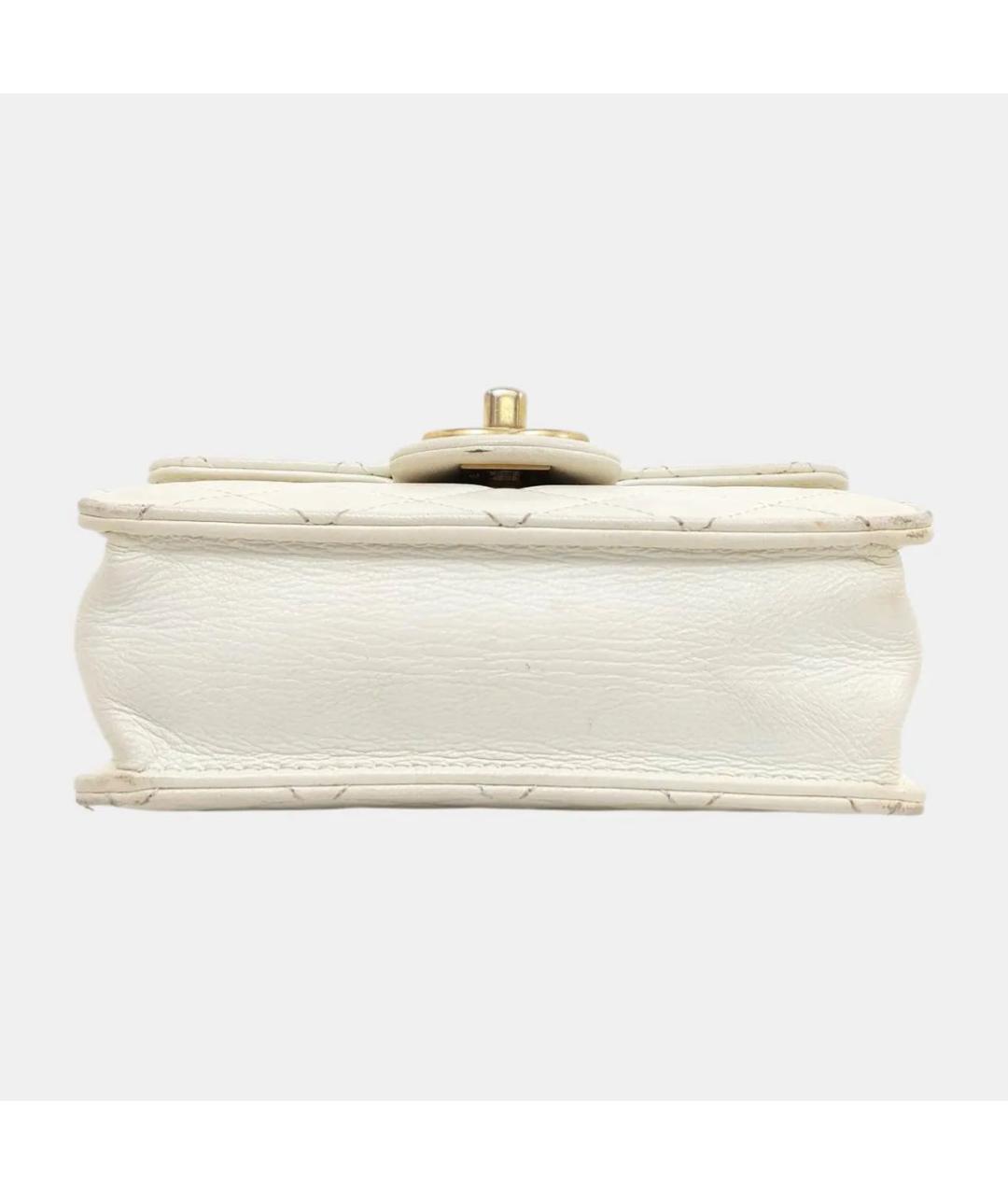 CHANEL Бежевая кожаная сумка через плечо, фото 5