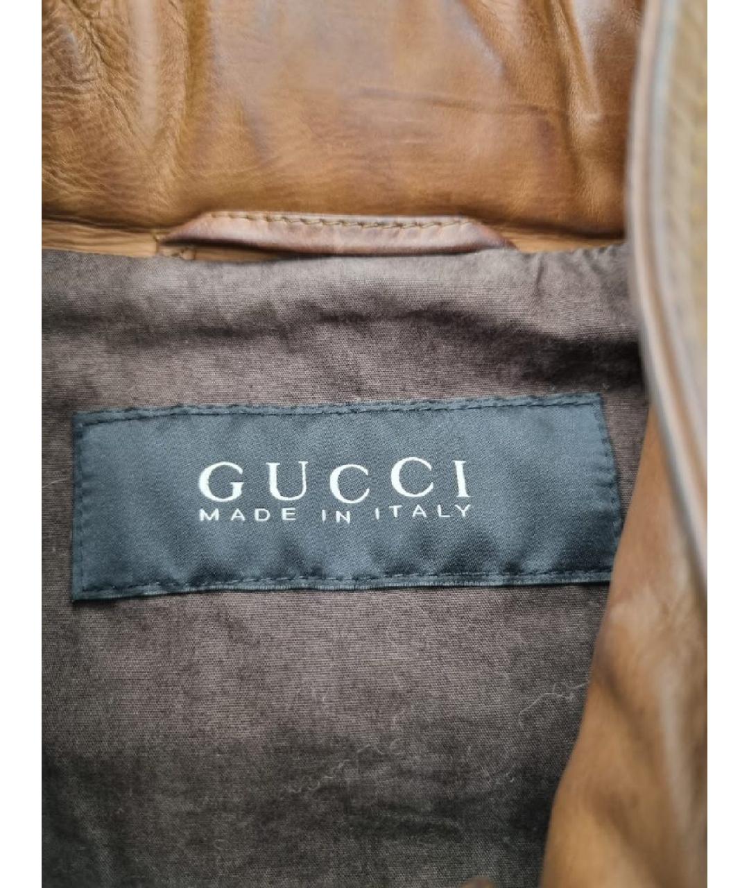 GUCCI Коричневая хлопковая куртка, фото 5