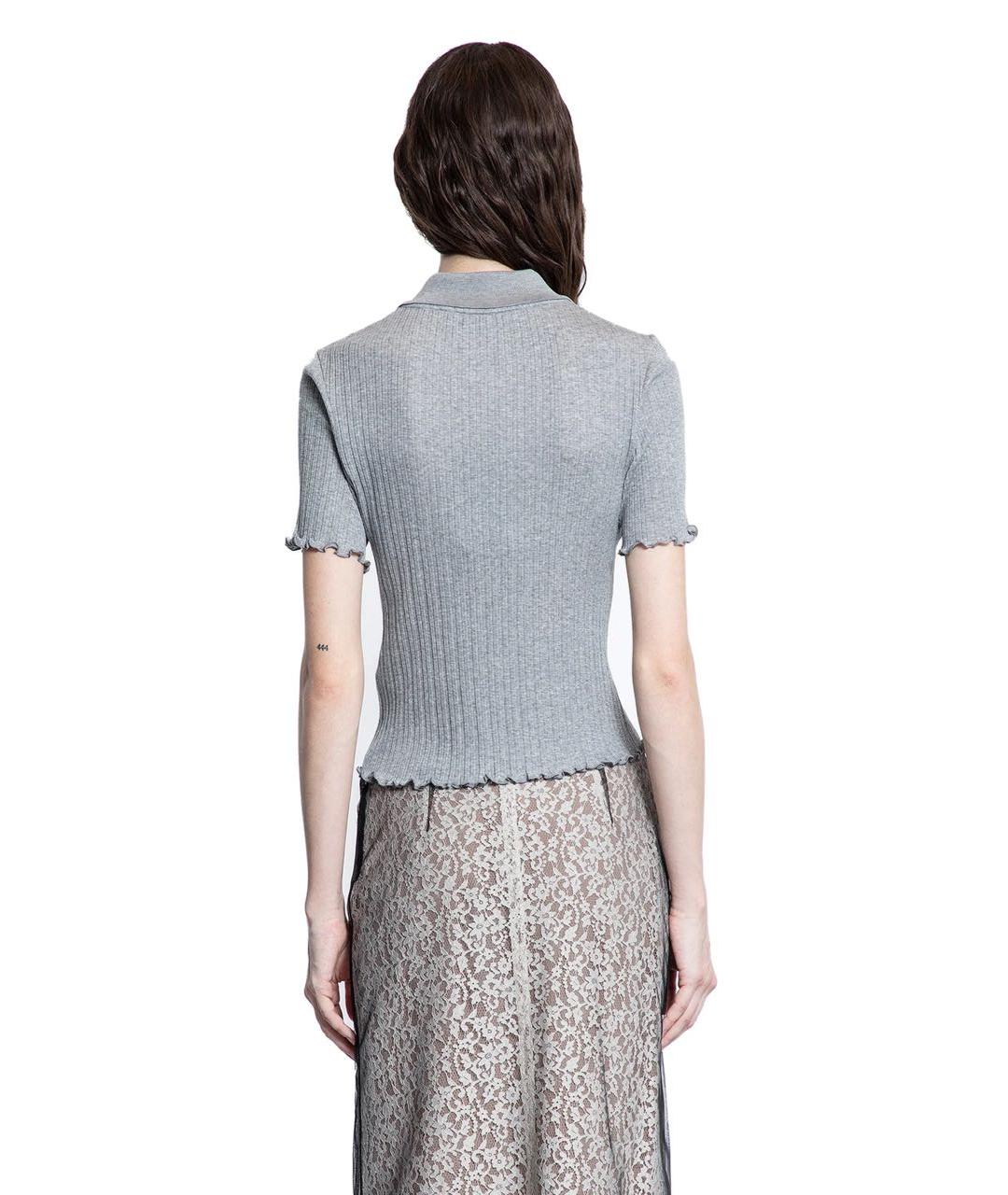 FENDI Серая хлопковая футболка, фото 4