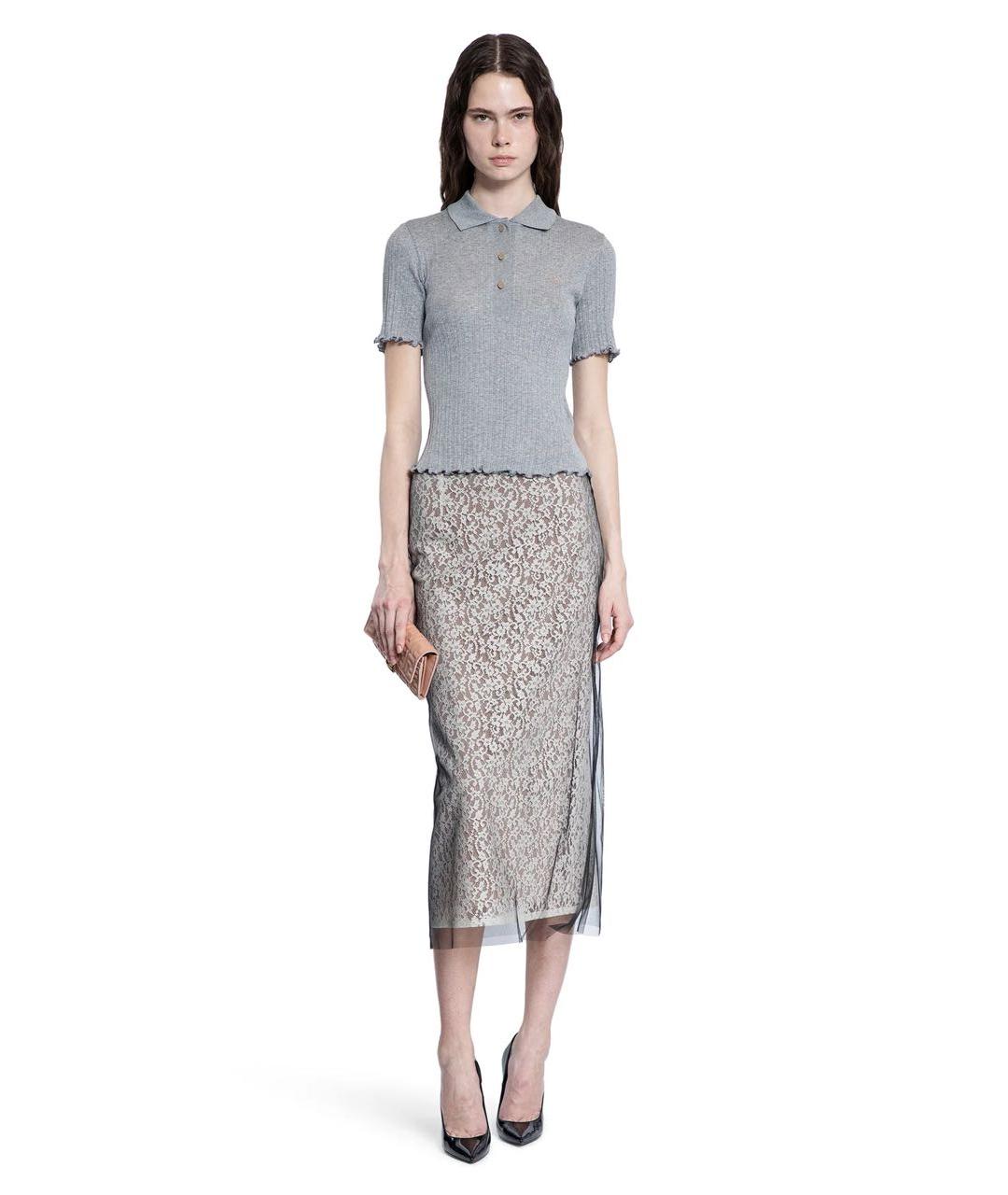 FENDI Серая хлопковая футболка, фото 6