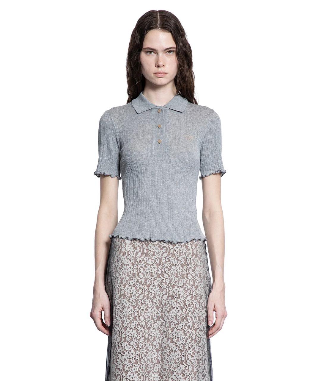 FENDI Серая хлопковая футболка, фото 3