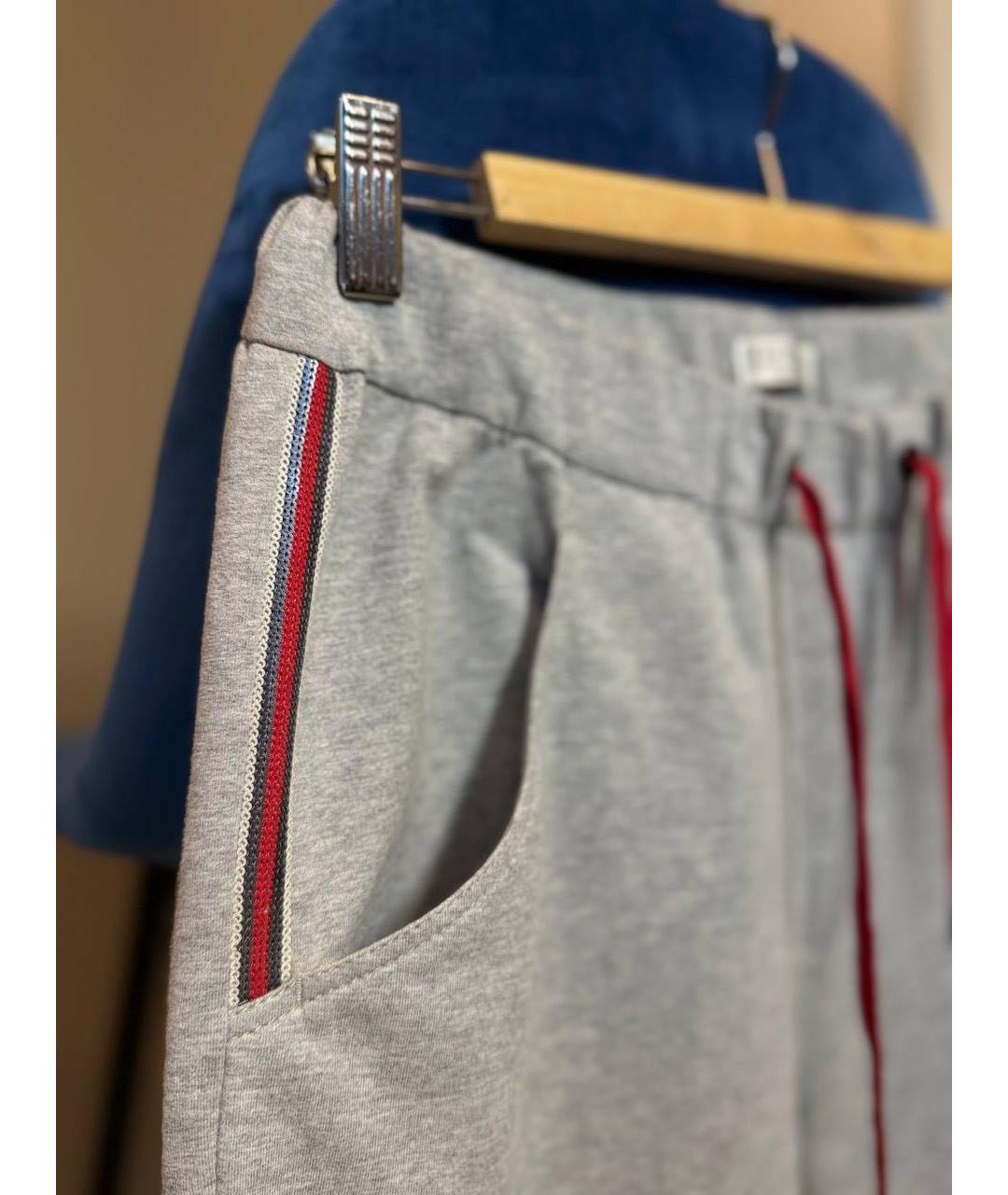BRUNELLO CUCINELLI Серые спортивные брюки и шорты, фото 6