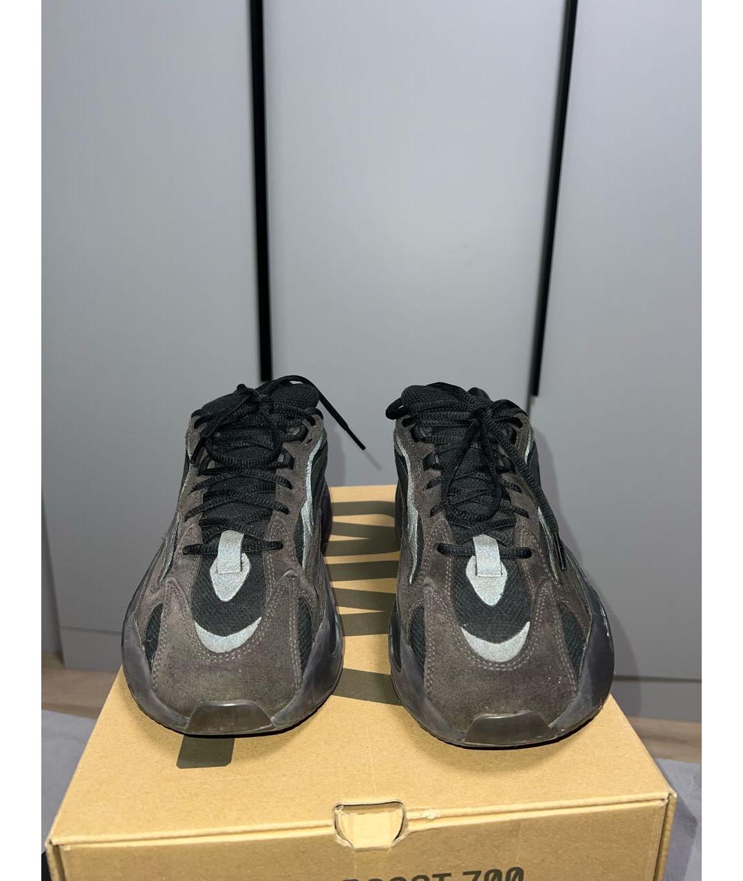 ADIDAS YEEZY Коричневые замшевые низкие кроссовки / кеды, фото 2