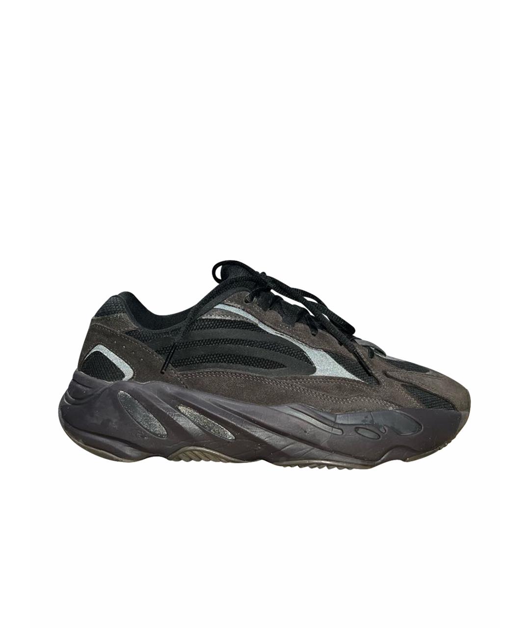 ADIDAS YEEZY Коричневые замшевые низкие кроссовки / кеды, фото 1