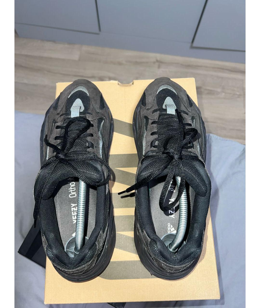 ADIDAS YEEZY Коричневые замшевые низкие кроссовки / кеды, фото 3