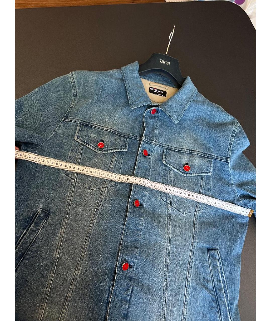 KITON Синяя хлопковая куртка, фото 6